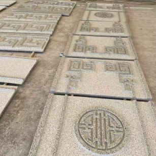 梅州 白麻花岗岩外墙立面雕刻板