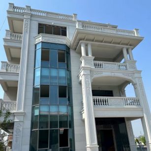 梅州 白麻花岗岩别墅外墙干挂效果展示