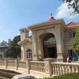 梅州 黄金麻花岗岩欧式别墅