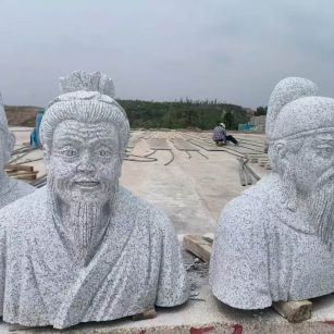 梅州 白麻花岗岩石材人物立体雕刻