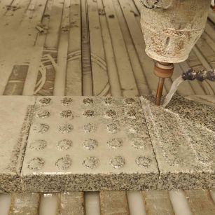 梅州 芝麻白花岗岩石材盲人石、盲道石、盲点石