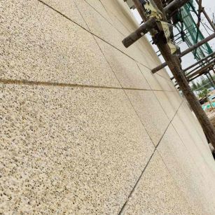 梅州 黄金麻花岗岩荔枝面外墙干挂石材效果示例