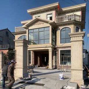 梅州 黄金麻花岗岩荔枝面别墅外墙干挂私家专属