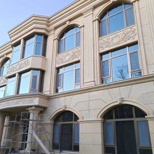 梅州 黄金麻花岗岩别墅外墙干挂