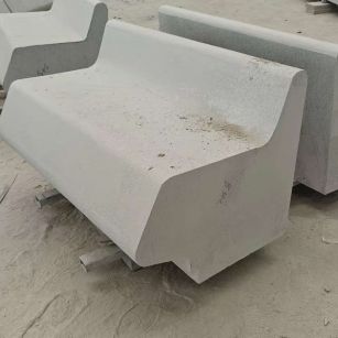 梅州 芝麻白花岗岩异形坐凳，石凳