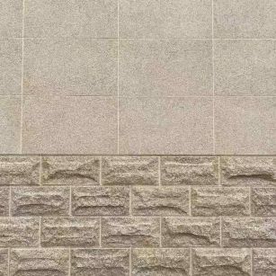 梅州 黄金麻自然面蘑菇石配荔枝面干挂