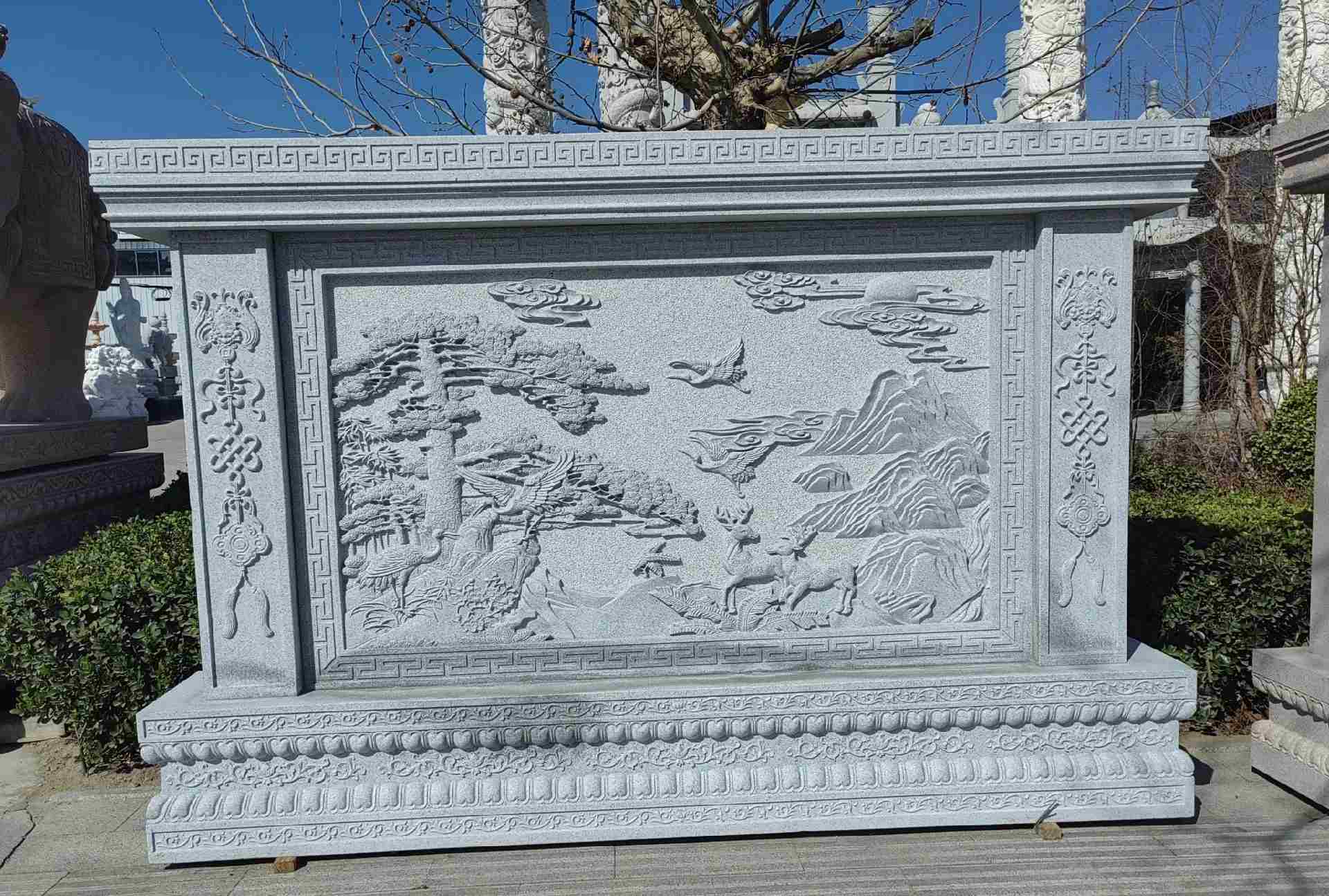 梅州 芝麻白大型照壁，屏风，影壁