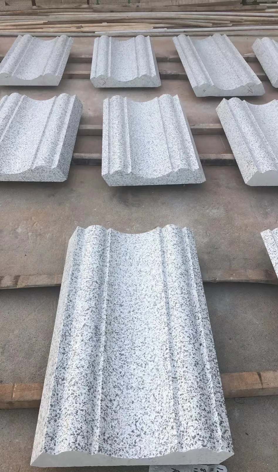 梅州 白麻花岗岩光面别墅线条