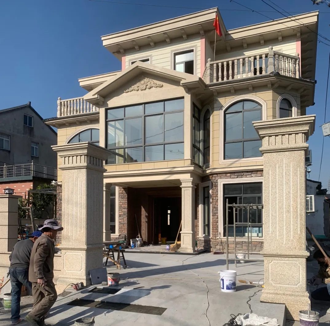 梅州 黄金麻花岗岩荔枝面别墅外墙干挂私家专属